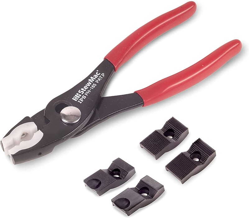 StewMac Soft Touch Pliers Plus High Grip and Guitar Bridge Pin Puller Pads