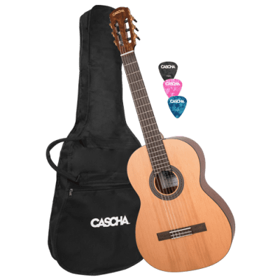 Cascha Classical Guitar 4/4 Set With Gig Bag And Guitar Picks image 1