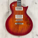 ESP USA Eclipse Guitar, Open-Grain Mahogany Body & Top, Amber Cherry Sunburst