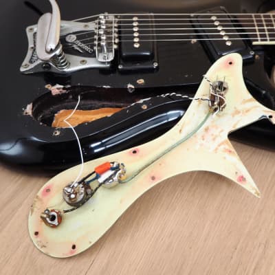 1964 Mosrite Ventures Model Vintage Electric Guitar Black, Vibramute w/ Case image 19