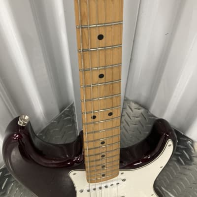 Fender Standard Stratocaster with Maple Fretboard 2009 burgundy  electric guitar - Midnight Wine image 6