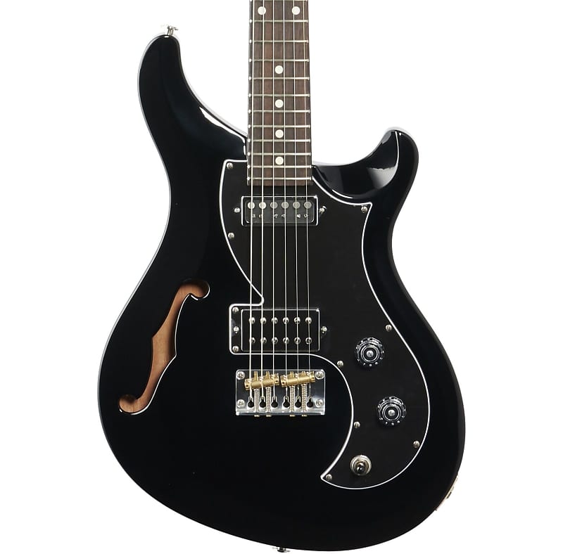 PRS Paul Reed Smith S2 Vela Semi-Hollowbody Electric Guitar (with Gig Bag), Black image 1