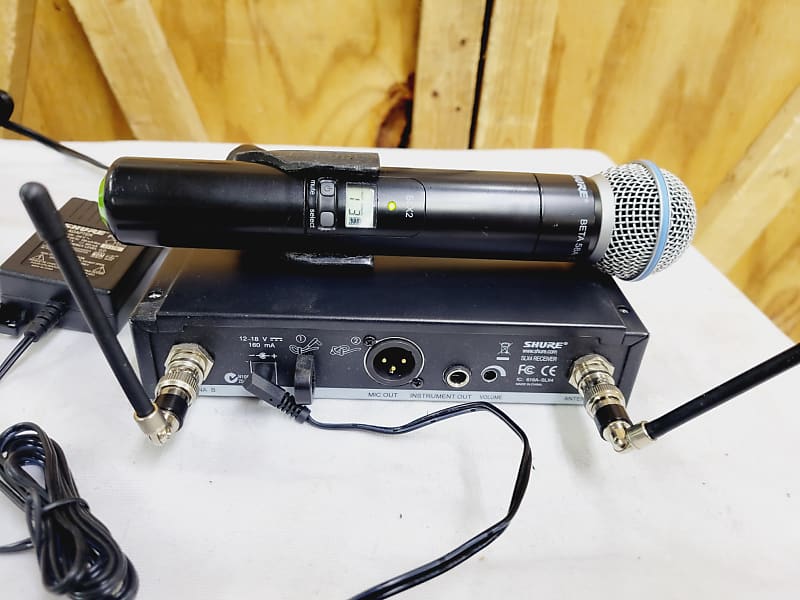 Shure SLX2 Beta 58A Wireless Microphones & SLX4 Receiver H5 Band