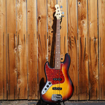 G&L USA Fullerton Deluxe JB - Sunburst/Pine Body Left-Handed 4-String Electric Bass Guitar w/ Gig Bag image 2