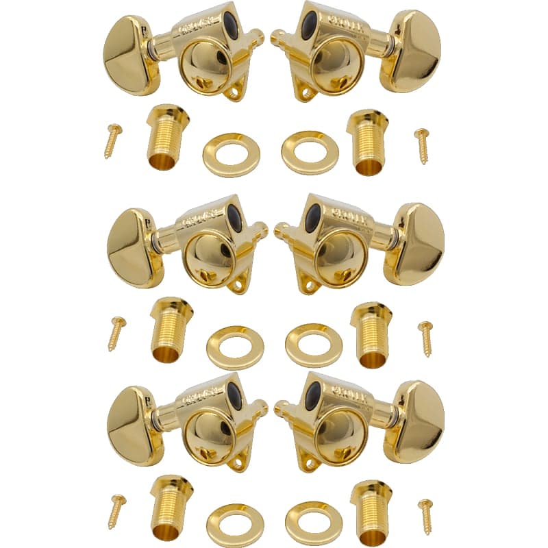 Tuners - Grover, Rotomatic, 3 per side, Color: Gold image 1