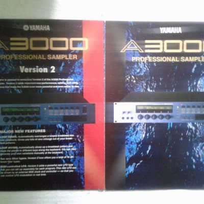 Yamaha A3000 V1 and V2 sampler very rare original printed in Japan brochures