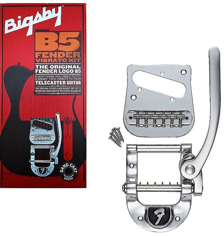 Fender F Logo Bigsby B-5 B5 Tele Vibrato Kit Telecaster | Reverb