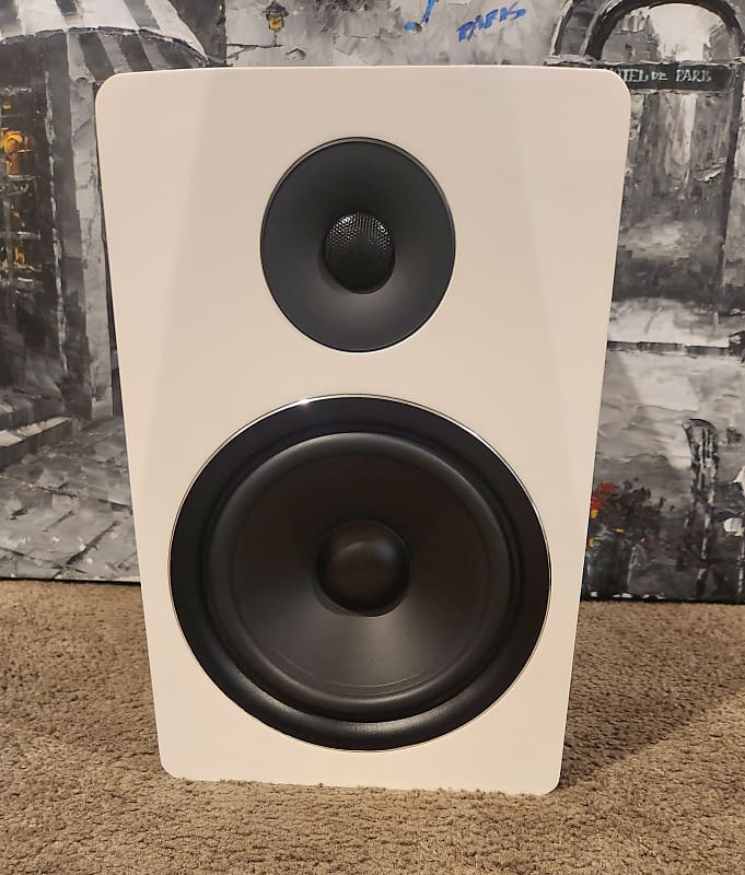 Rockville Rockville DPM8 Active/Powered Studio Monitor Speaker 2018 - Black wood cabinet  			