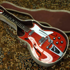 Kay Red Devil K-592 1960's (Just Serviced) Factory Bigsby w Kay Red Devil K-592 1960's (Just Serviced) Factory Bigsby w