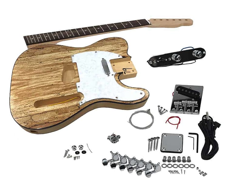 Solo TCK-1SM DIY Electric Guitar Kit With Spalted Maple Top Solo TCK-1SM DIY Electric Guitar Kit With Spalted Maple Top