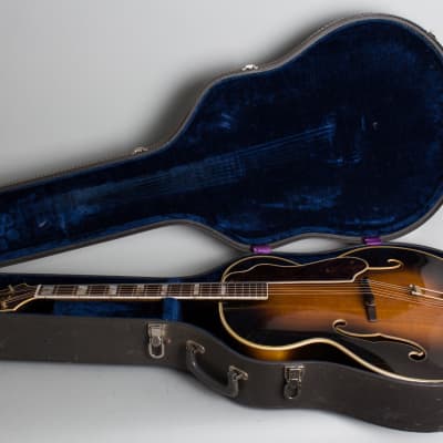 Epiphone  Emperor Arch Top Acoustic Guitar (1946), ser. #55706, grey tolex hard shell case. image 10