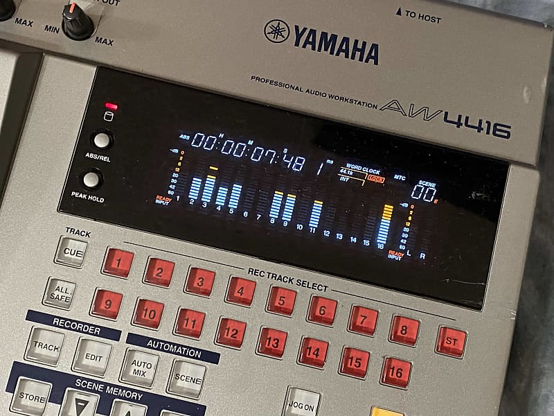 Yamaha AW4416 Professional Audio Workstation 16-Track Digital Recorder  2000s - Silver - Owned by Bobby Bandiera of Bon Jovi