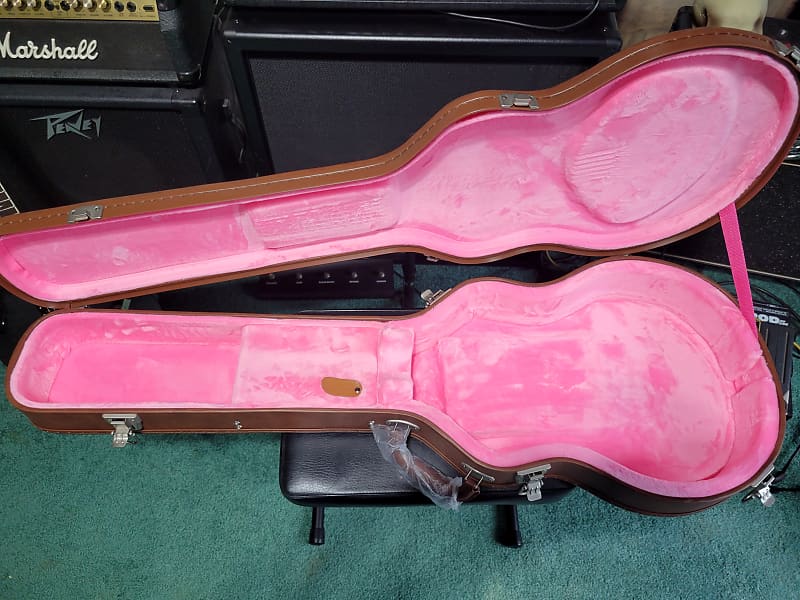 Epiphone '59 Les Paul Hard Case - Brown with Pink | Reverb