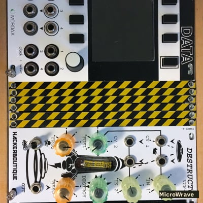 MicroWrave 1hp Under Construction Blank Panel 2021 Black & Yellow Caution Stripes image 4