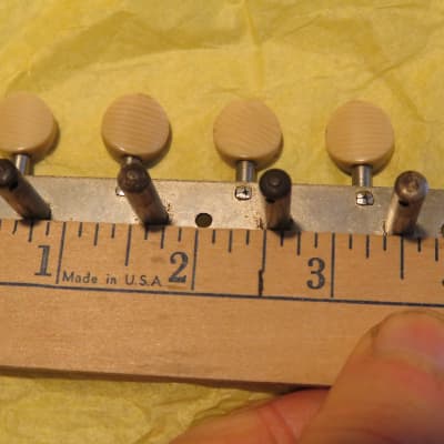 vintage 1800's early 1900's vintage mandolin tuners striped catalin/bone/ivory buttons image 12