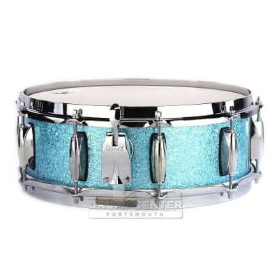 Gretsch Brooklyn Snare Drum 14x5 10-Lug Turquoise Sparkle image 3