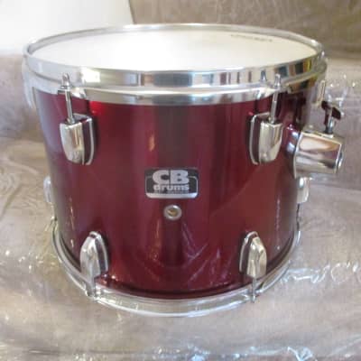 CB  700 13 Round X 10 Rack Tom, Wine Red, Hardwood Shell -- Excellent! image 6
