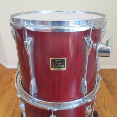Yamaha Stage Custom 12 X 10 Rack Tom, Cherry Lacquer, Birch Shell, Pro Heads - Excellent! image 4