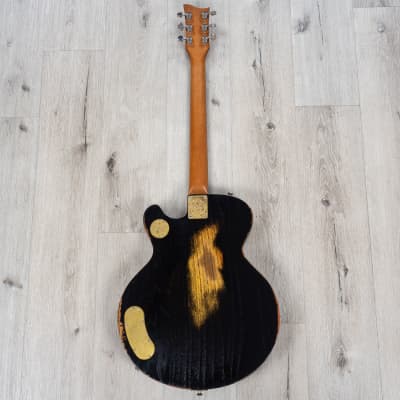 Paoletti 500 Lounge 2PSY Semi-Hollow Guitar, Ebony Fretboard, 400 Heavy Black image 5