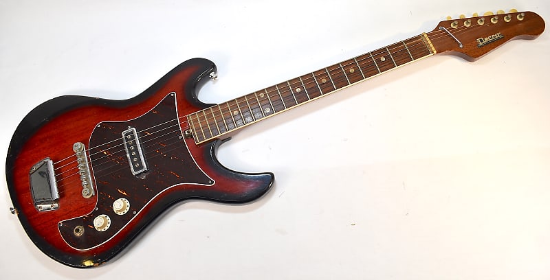 1965 Kawaii  Teisco Decca Single Pickup Electric Guitar • Sunburst • Case image 1