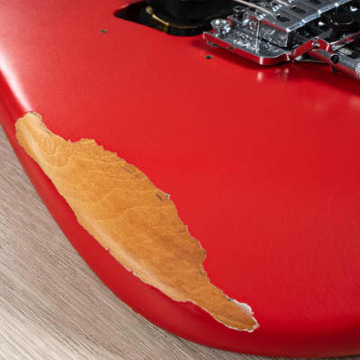 Mint EVH Frankie Relic Series Guitar, Maple Fingerboard, Relic Red image 7
