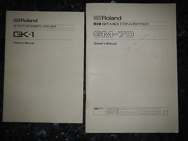 Original Roland GM-70 and GK-1 Owner's Manuals image 1