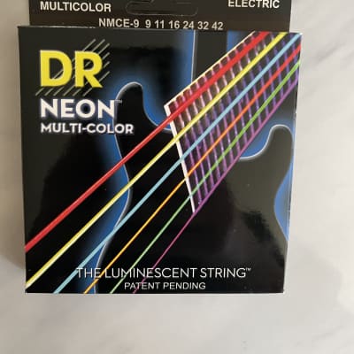 DR NMCE-9 NEON Multi-Colored Electric Guitar Strings - Light (09-42) 2010s - Multi-Colored image 1