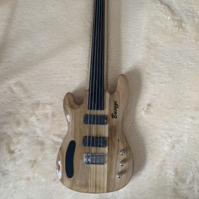8 String Bass /5 String Fretless Bass Busuyi Double Neck Guitar 2022 (Natural) image 1