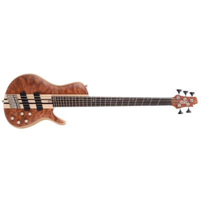 Cort A5 Beyond Electric Bass Guitar with Case - Open Pore Bubinga Natural for sale