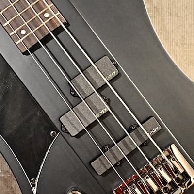 Schecter Left Handed Nikki Sixx Signature Bass 2019 Black Satin Lefty Guitar image 3