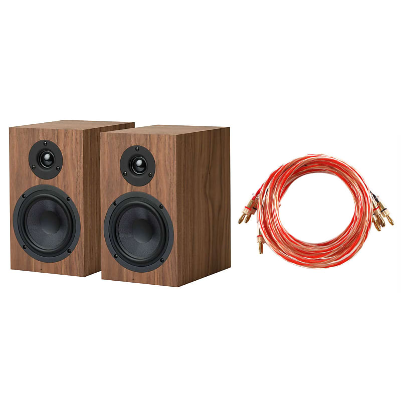 Pro-Ject: Speaker Box 5 S2 Passive Speakers - Walnut +Connect-It Speaker Cable 3m /C11  			
