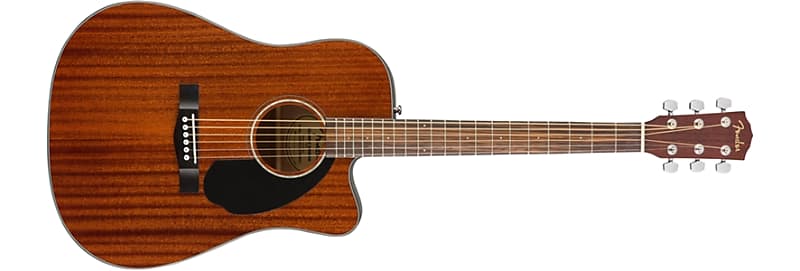 Fender CD-60SCE Solid Top Dreadnought Acoustic-Electric Guitar - All Mahogany image 1