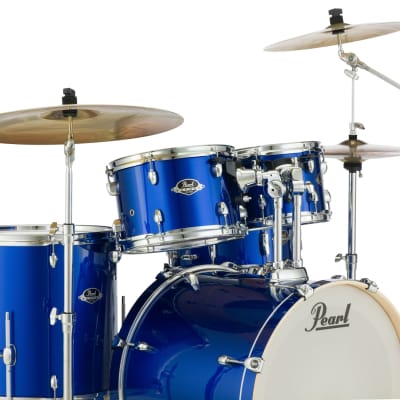 Pearl Export 5-Piece 22" Fusion Drum Kit with Hardware and Sabian Cymbal Pack - High Voltage Blue image 7