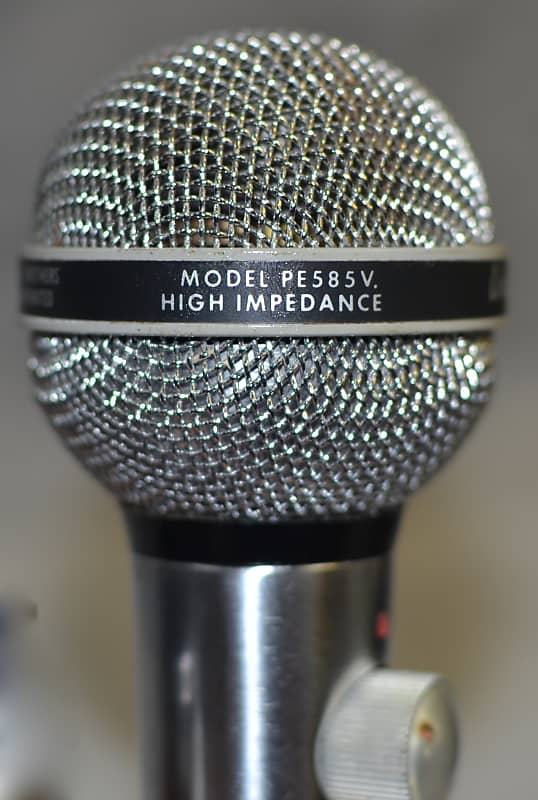 Vintage Shure PE 585V Hi Z Microphone Unisphere Volume