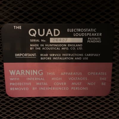 Quad ESL-57 Electrostatic Loudspeakers 2x2 Configuration (Pair) image 13