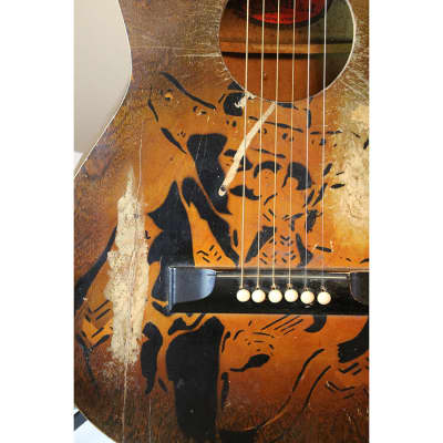 B & J Serenader Cowboy Parlor Stencil Guitar image 11