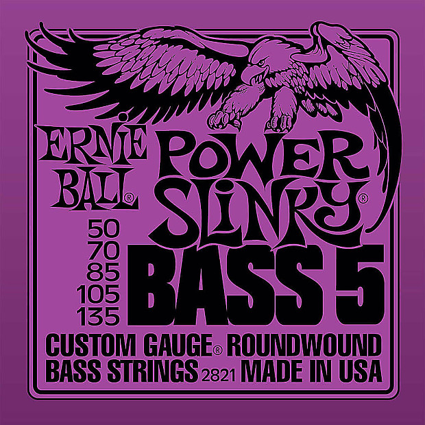 Ernie Ball 2821 Power Slinky 5-String Electric Bass Strings image 1