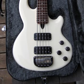 1987 Wal MkII 5 string bass - white finish, w/ OHSC image 1