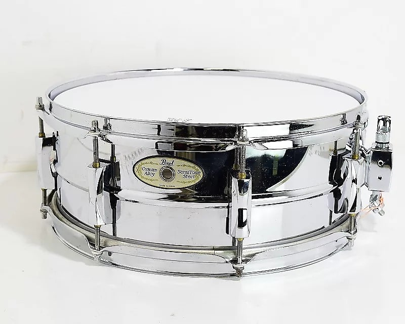 Used mint Pearl 14x5.5 Sensitone Brass Shell Snare Drum – 247drums