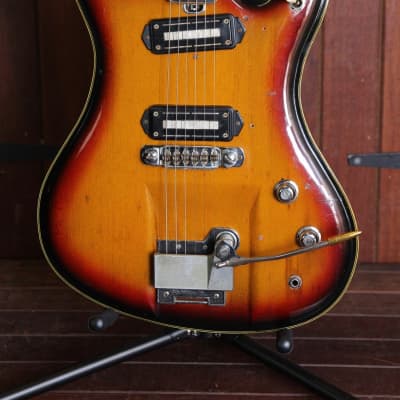 Teisco DG-67 Solidbody 1960's Sunburst Made in Japan image 1