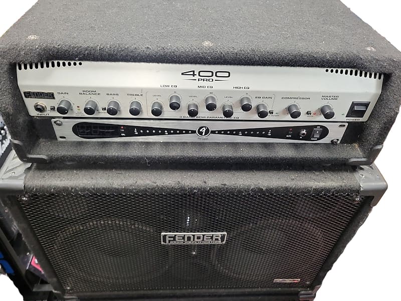 Fender 400 Pro Bass Stack with 115 and 210 Cabinets and Rack