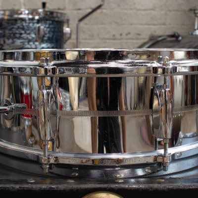 1970s Gretsch 5x14 Model 4160 Chrome Over Brass Snare Drum image 5