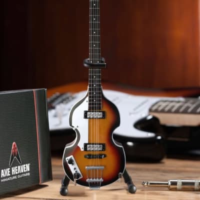 AXE HEAVEN Paul McCartney Original Violin Bass MINIATURE Guitar Display Gift image 1