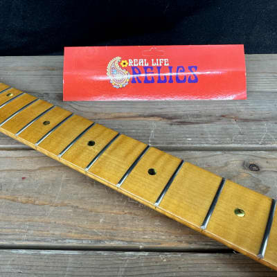 Real Life Relics Curly Flame Maple Stratocaster® Style Neck Rosewood 21 Fret RLR-SMFM  #4 image 3