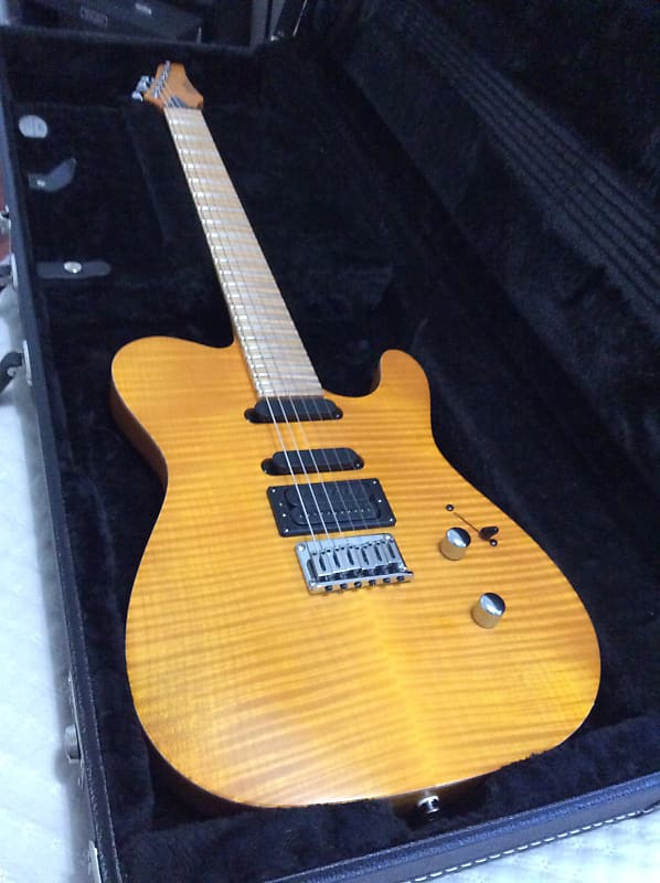 Carvin TL60 - Beautiful Amber Flame Top - Incredibly Gorgeous Flame Maple  Fingerboard 2014 - Satin Amber