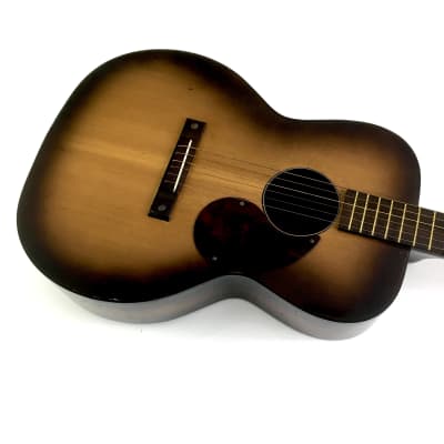1960s Vintage Burst Solid Woods Silvertone Kay Acoustic Guitar Lacquer Finish Tortoise Binding HSC image 17