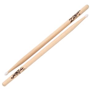 Zildjian 5BNN Hickory Series 5B Nylon Tip Drum Sticks