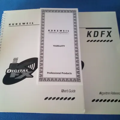 2 Original Kdfx manuals for Kurzweil K2500 / K2600