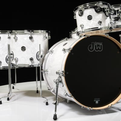 DW Performance Series 6pc Drum Kit White Marine 10/12/14/16/22/14SD image 1