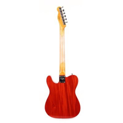 Fender Custom Shop Michigan Mahogany 1968 Telecaster Thinline Journeyman Relic Faded Aged Crimson Transparent 2023 image 3